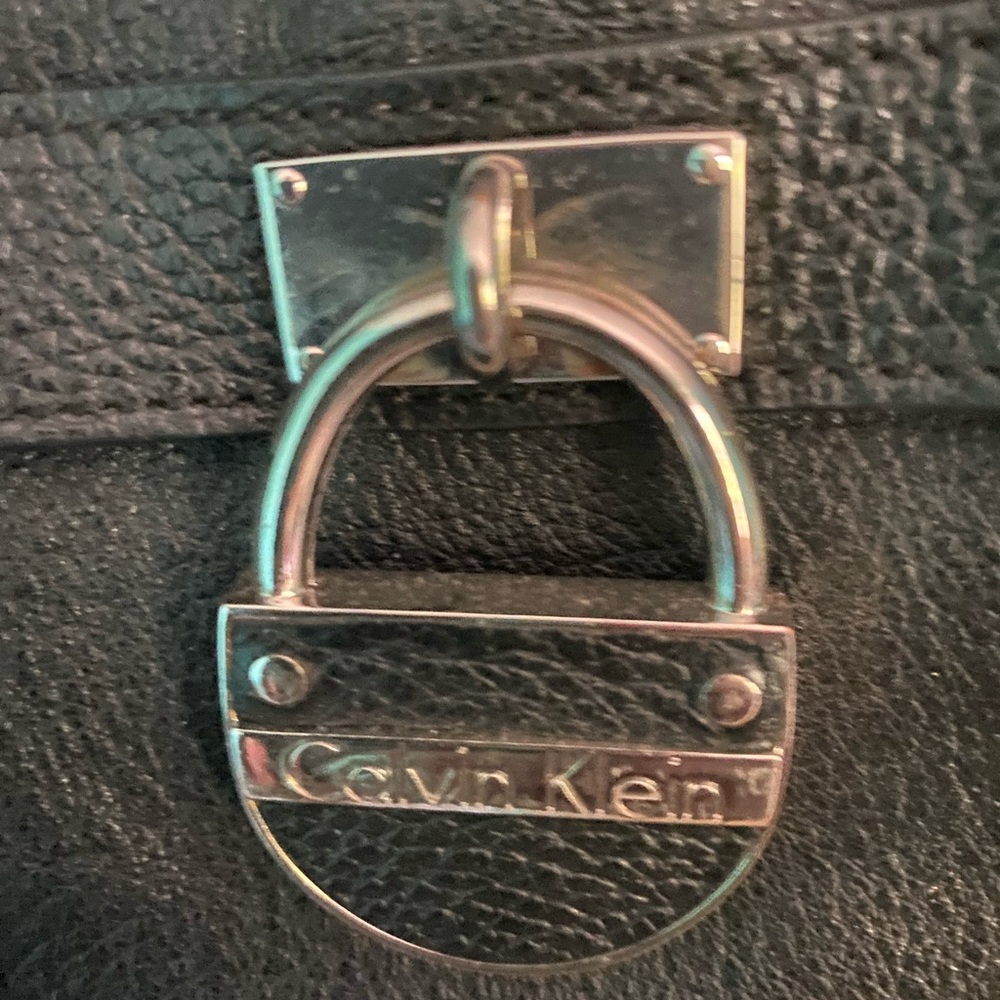 Calvin Klein black bag with shoulder strap + black wallet